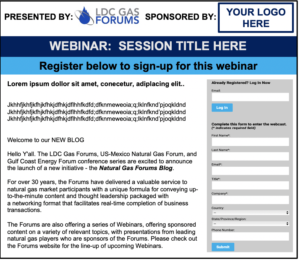 #LDCGasForumSponsoredWebinars